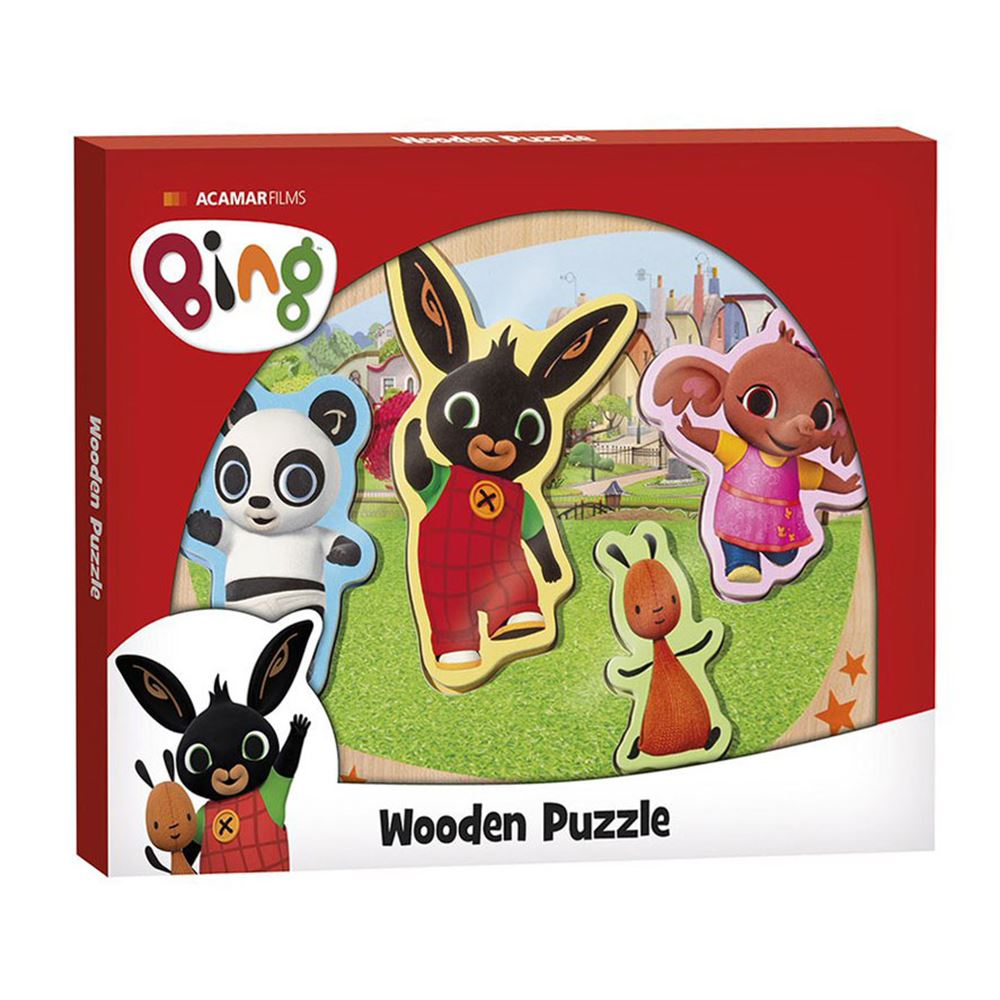 Bambolino bing houten puzzel met grote figuren - educatief speelgoed leren puzzelen - toys