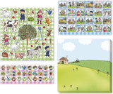Fien teun stickers - 3 stickervellen met speelachtergrond - creatief speelgoed - boerderij - bambolino toys - vanaf 3 jaar