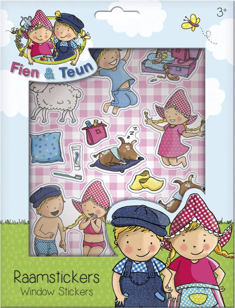 Fien teun raamstickers, niet permanente verplaatsbare stickers - met speelachtergrond - vanaf 3 jaar - bambolino toys