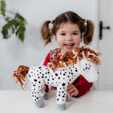 Bambolino toys knuffel pluche fien en teun - stip de pony, 25cm