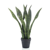 Emerald emerald kunstplant sansevieria in pot 55 cm