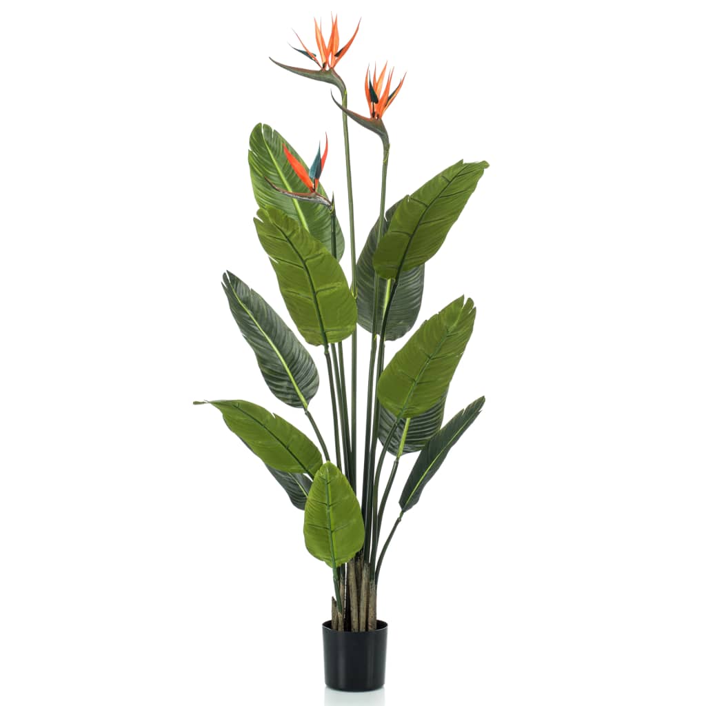 Emerald emerald kunstplant met pot en bloemen strelitzia 120 cm