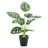 Emerald Emerald Kunstplant in pot Monkey monstera struik 43 cm