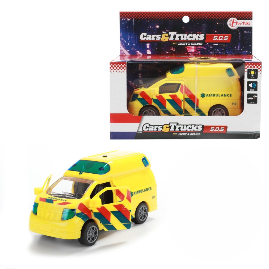 Toi-Toys Trucks Frictie Ambulance (NL) met Licht en Geluid