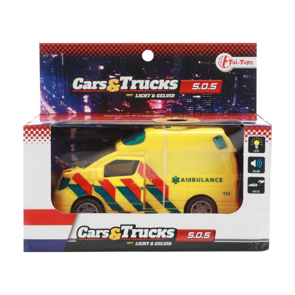 Toi-Toys Trucks Frictie Ambulance (NL) met Licht en Geluid