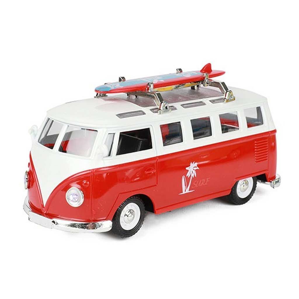 Metal vw bus + licht en geluid assorti