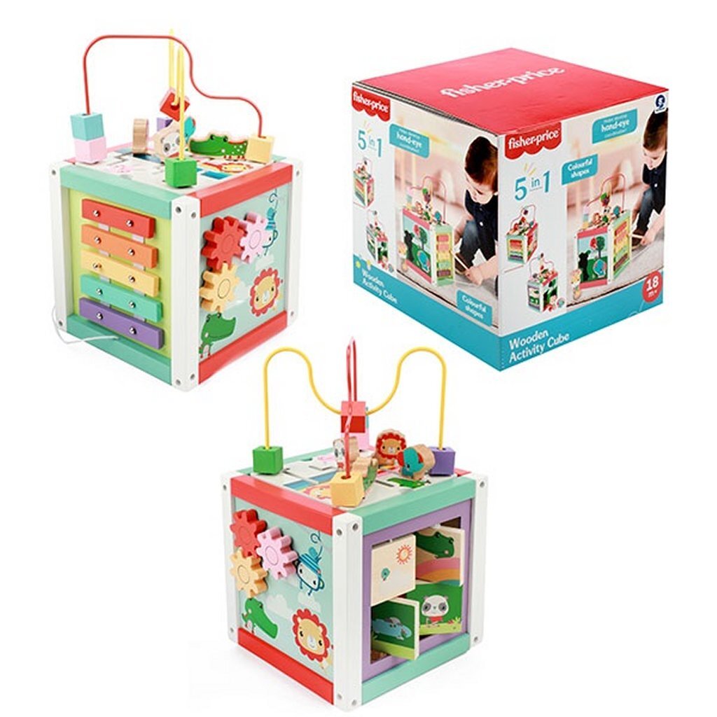 Fisher Price Activiteiten Kubus Hout