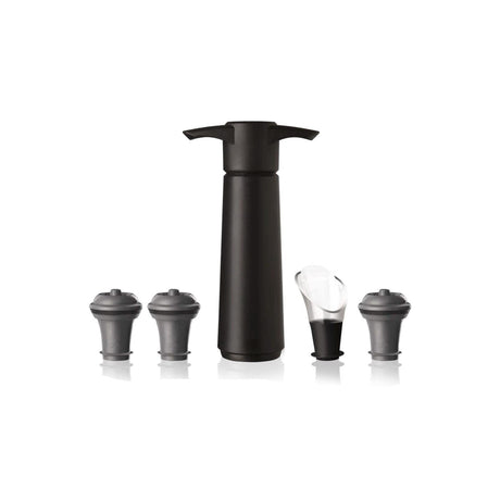 Vacu vin wine saver 5-delige set zwart