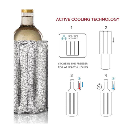 Vacu vin active wine cooler silver sleeve