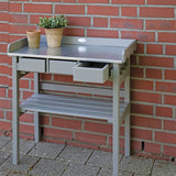 Esschert design esschert design tuinwerktafel grijs cf29g