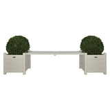 Esschert design esschert design bank met plantenbak wit cf33w