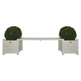 Esschert design bank met plantenbak wit cf33w