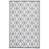 Esschert design buitenkleed 180x121 cm grijs en wit oc25