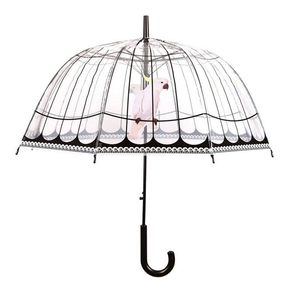 Esschert design paraplu vogelkooi 81 cm transparant zwart