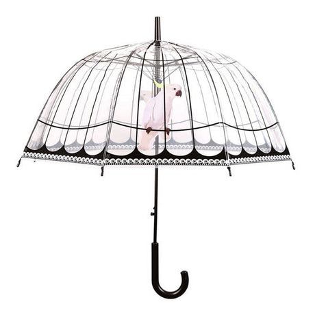 Esschert design paraplu vogelkooi 81 cm transparant zwart