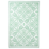 Esschert design esschert design buitenkleed 182x122 cm groen en wit