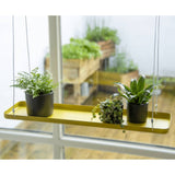 Esschert design esschert design plantenblad hangend rechthoekig l goudkleurig