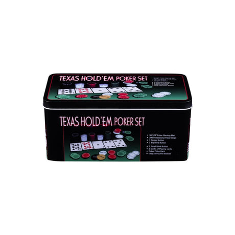 Engelhart pokerset met kaarten, kleed en 200 chips (4 gram) in doos