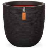 Capi bloempot nature rib 43x41 cm zwart kblr933