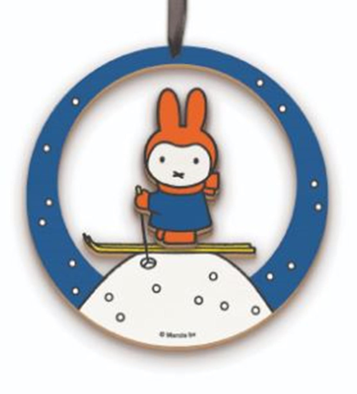 Nijntje kersthanger hout winter ø7,5cm