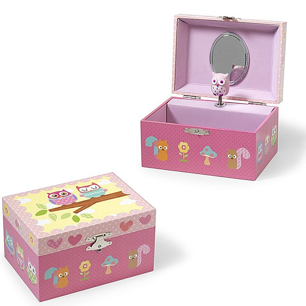 Simply for kids houten juwelendoosje uil met muziek en ballerina