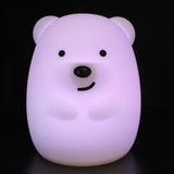 Nachtlamp silicone beer groot. 1+