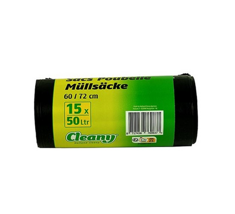 Cleany afvalzak 50l 15 stuks