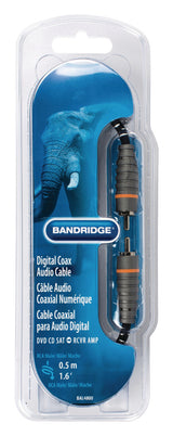 Bandridge bandridge bal4800 digitale coax-audiokabel 0,50 m