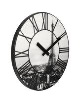 Nextime ne-3004 wandklok dia. 39 cm, plastic, 3d, grijs, #039;la ville #039;