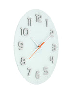 Nextime ne-8817wi wandklok dia. 30 x 3.5 cm, glass, white, 'classy round'