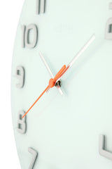 Nextime ne-8817wi wandklok dia. 30 x 3.5 cm, glass, white, 'classy round'