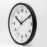 Nextime nx-7321zw wandklok nxt diameter 20cm kunststof zwart, witte wijzerplaat