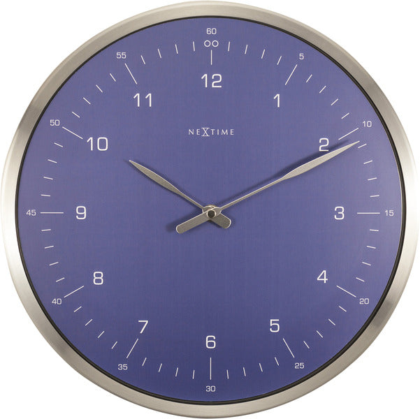 Nextime nextime ne-3243bl wandklok 60 minutes ø33 metaal blauw