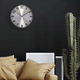 Nextime nextime ne-3289gs metalen wandklok 40cm -stille klok metaal reflection