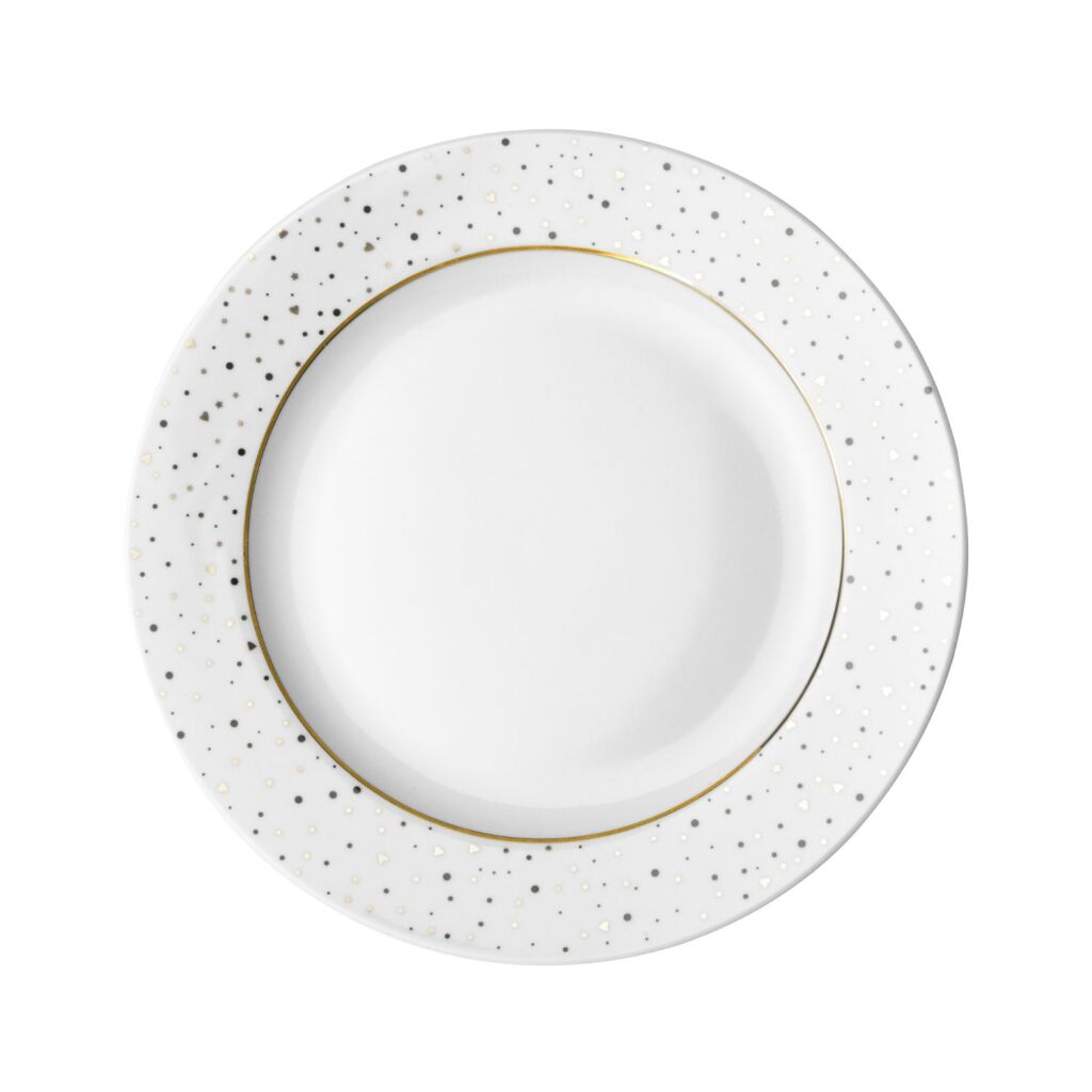 Dutch rose bord plat 21cm met glitter