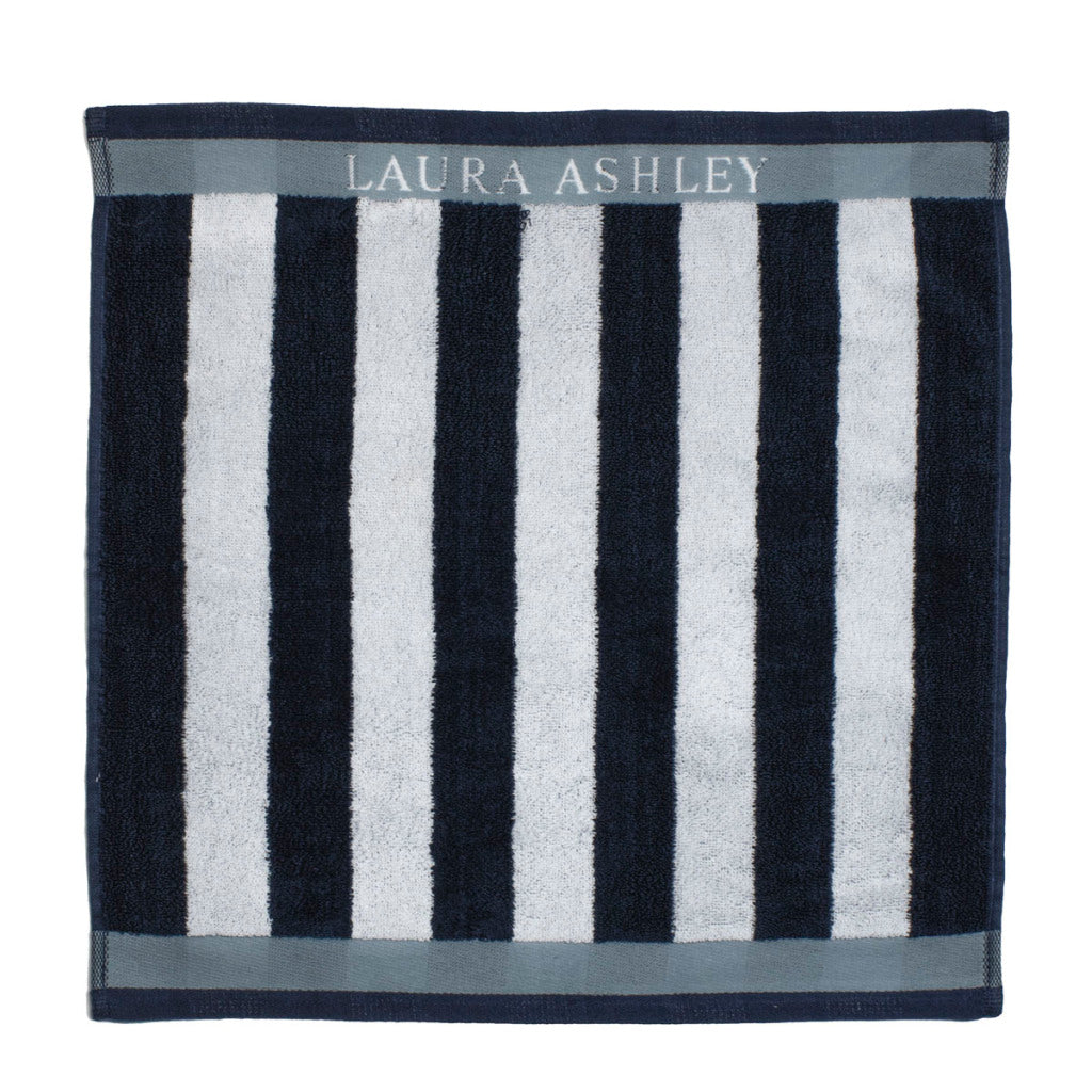 Laura Ashley Laura Ashley Keukendoek Midnight Stripe 50x50 cm Donkerblauw