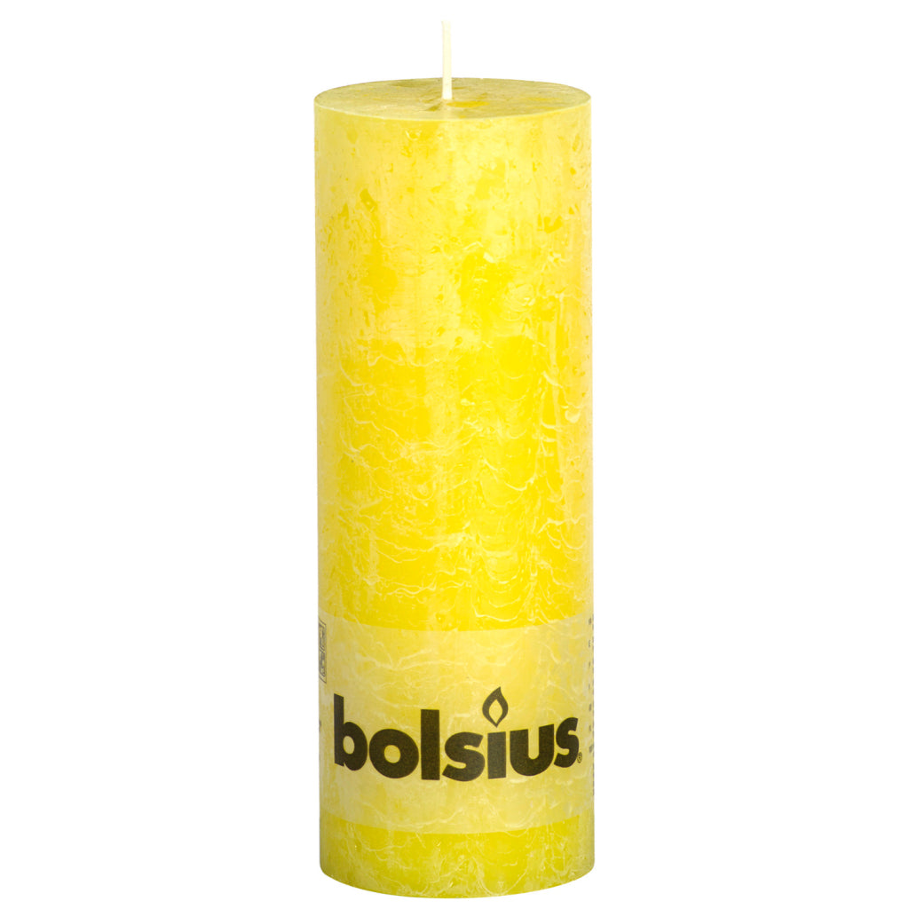 Bolsius stompkaars 19x6,8 cm geel