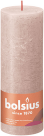 Bolsius rustiek stompkaars 190 68 - misty pink