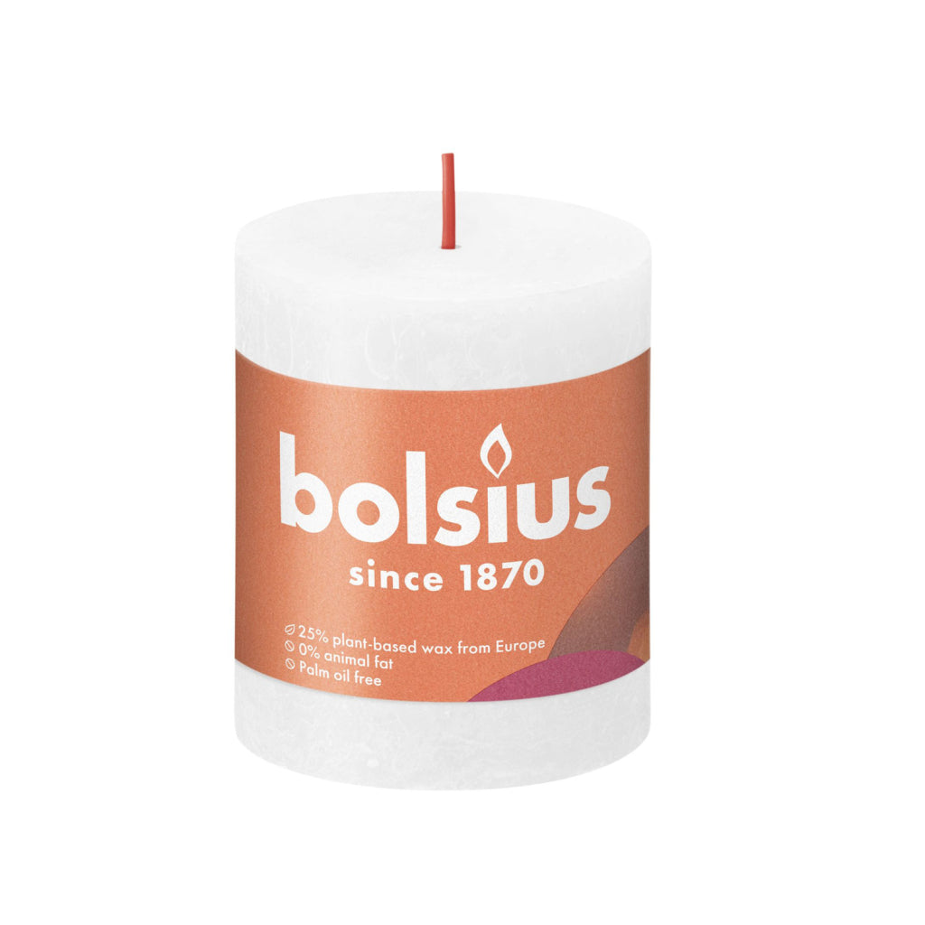 Bolsius stompkaars 8x6.8 cm wit