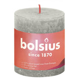 Bolsius Bolsius Stompkaarsen Shine 4 st rustiek 80x68 mm zandgrijs