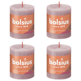 Bolsius Bolsius Stompkaarsen Shine 4 st rustiek 80x68 mm ash rose