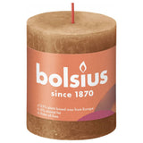 Bolsius Bolsius Stompkaarsen Shine 4 st rustiek 80x68 mm spice brown