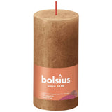 Bolsius Bolsius Stompkaarsen Shine 8 st rustiek 100x50 mm spice brown