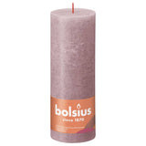 Bolsius Bolsius Stompkaarsen Shine 4 st rustiek 190x68 mm ash rose