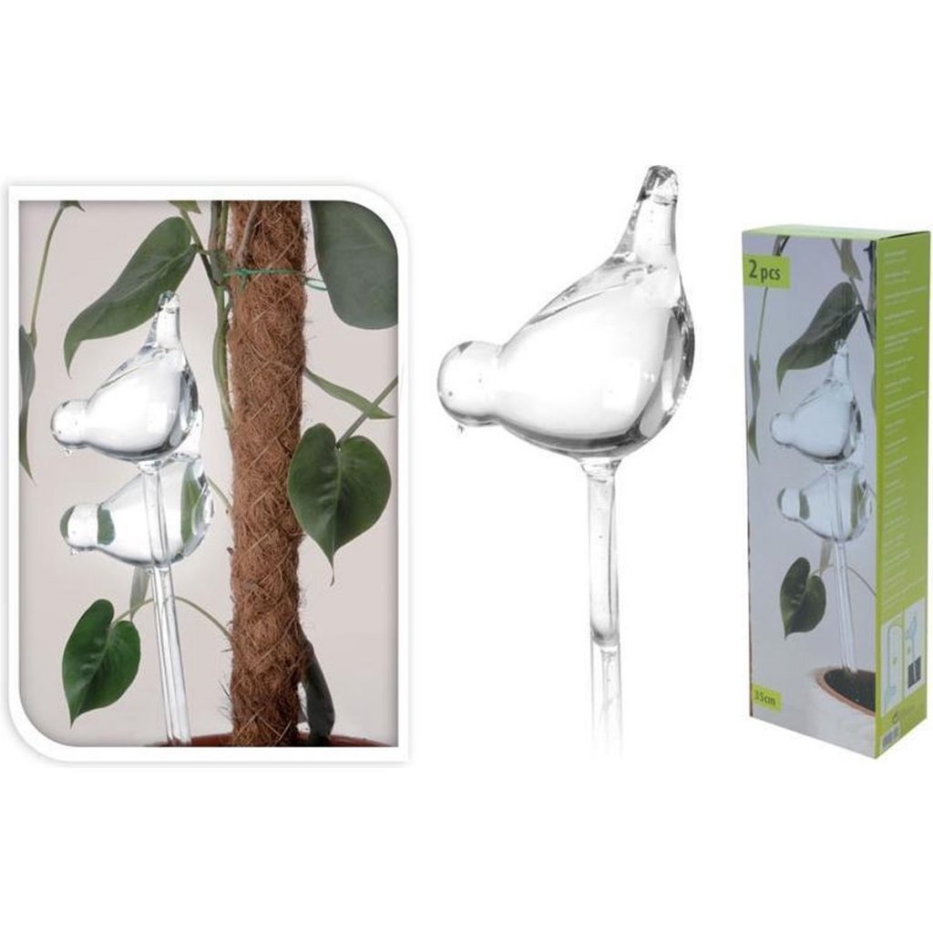Overige merken glazen waterverdeler vogel 2 stuks