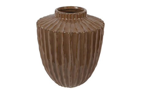 Countryfield vaas duuk s bruin 23x23xh26cm aardewerk