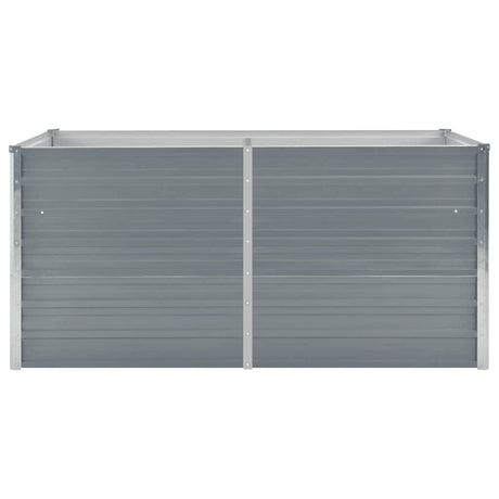 Vidaxl plantenbak verhoogd 160x80x77 cm gegalvaniseerd staal grijs