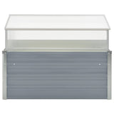 Vidaxl tuinkas 100x100x85 cm gegalvaniseerd staal grijs