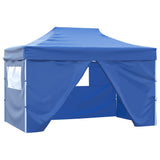 Vidaxl vouwtent pop-up met 4 zijwanden 3x4,5 m blauw