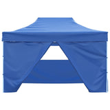 Vidaxl vouwtent pop-up met 4 zijwanden 3x4,5 m blauw